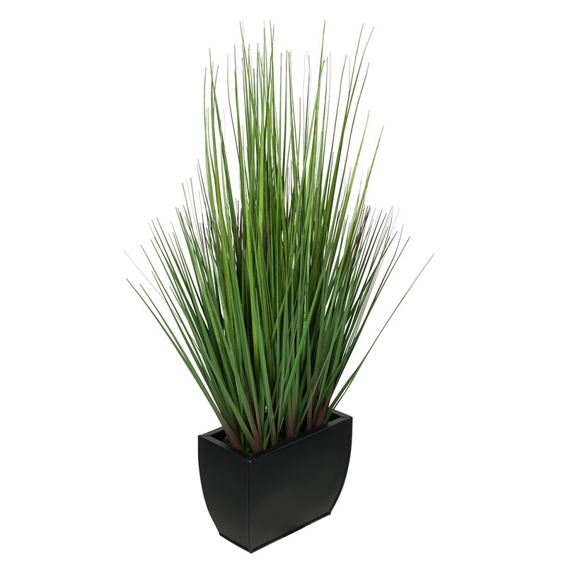 House of Silk Flowers Artificial 27" Foliage Grass in Decorative Vase